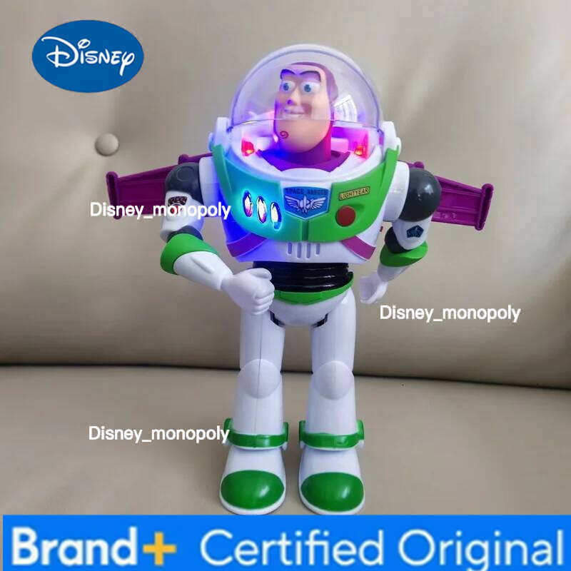 Disney Toy Story Buzzlightyear Cartoon Figure Model Toys Pixar Electric Walking Light Robot Action Doll Kids Birthday Gift H260105