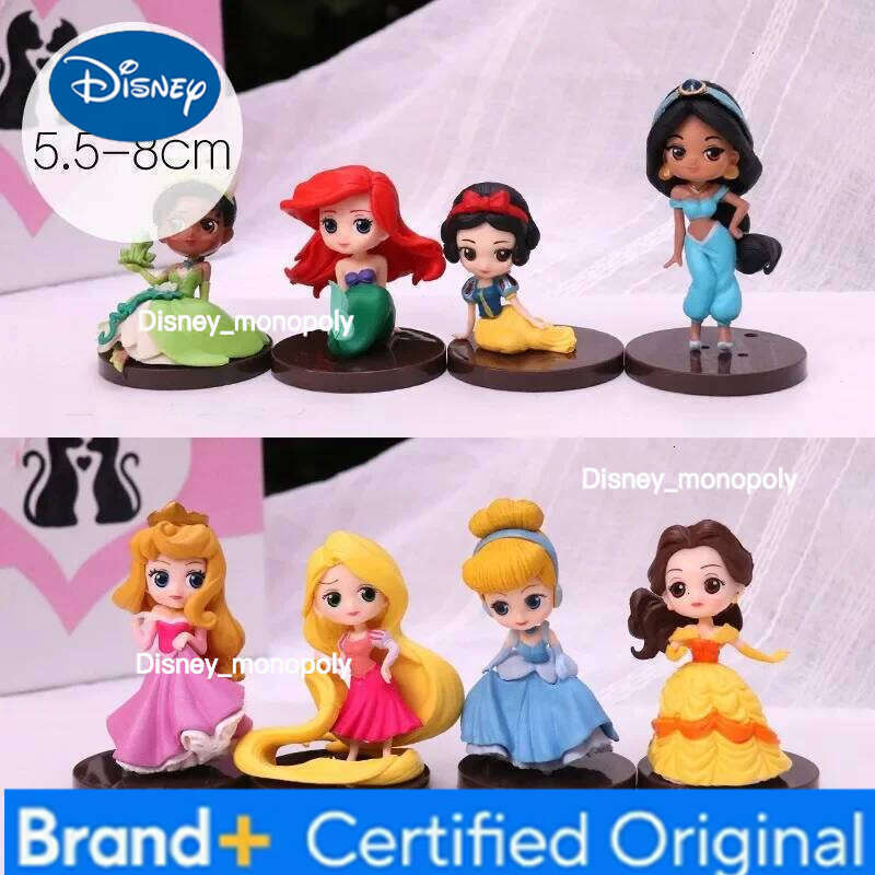 Disney Q Version Mermaid Alice Long Hair Snow White Figure Miniature Model Cake Decoration Desktop Ornament H260105 H260105