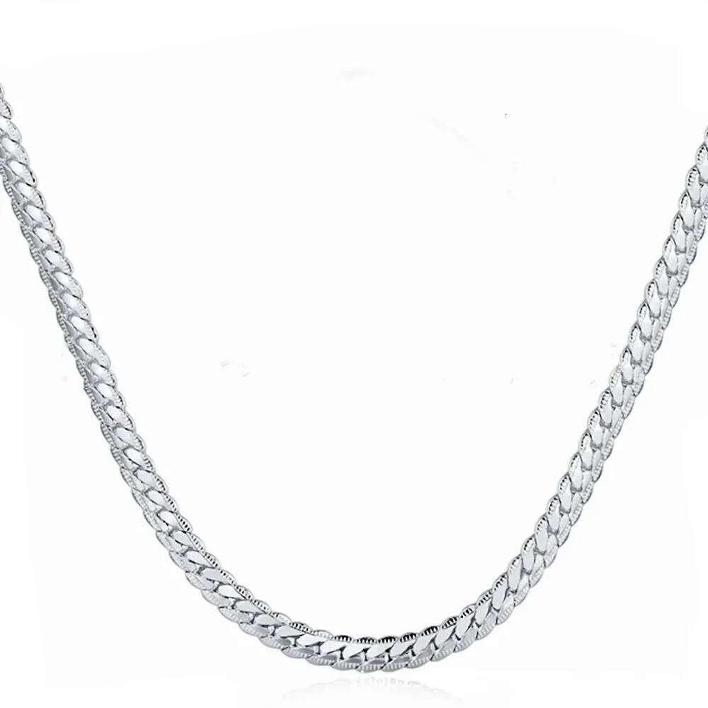 20-60cm 925 sterling Silver luxury brand design noble Necklace Chain For Woman Men Fashion Wedding Engagement Jewelry