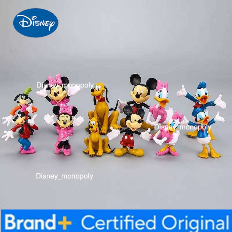 Disney Goofy Pluto Mickey Minnie Donald duck Daisy cute cartoon doll model decorative ornaments anime figures children's plastic toys H260105
