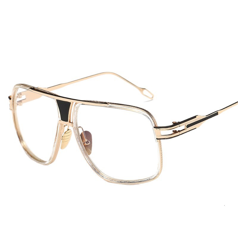 2025 Designer Trendy Men's Sunglasses Fashionable Luxury Metal Women's Large Frame Couple Pilot Sunglasses Vintage Sunglasses Round Face Sun