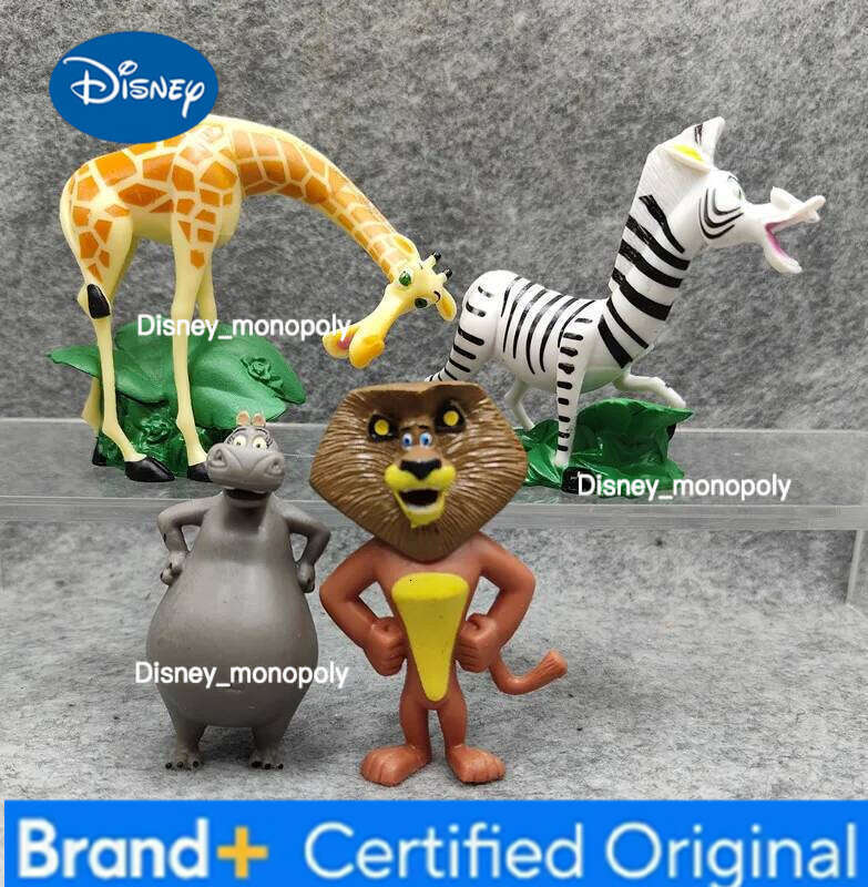 Disney Movie Madagascar Animal Lion Zebra Giraffe Collection Figures Boys Toys Gifts Model Dolls H260105