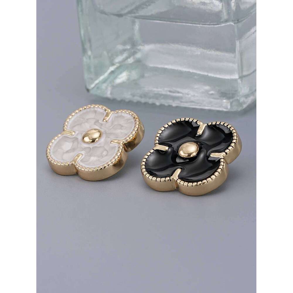 6Pcs 17/21/23mm Metal Flower Buttons for Clothing Dress Women Coat Handmade DIY Sewing Button Luxury Decorative Accessories