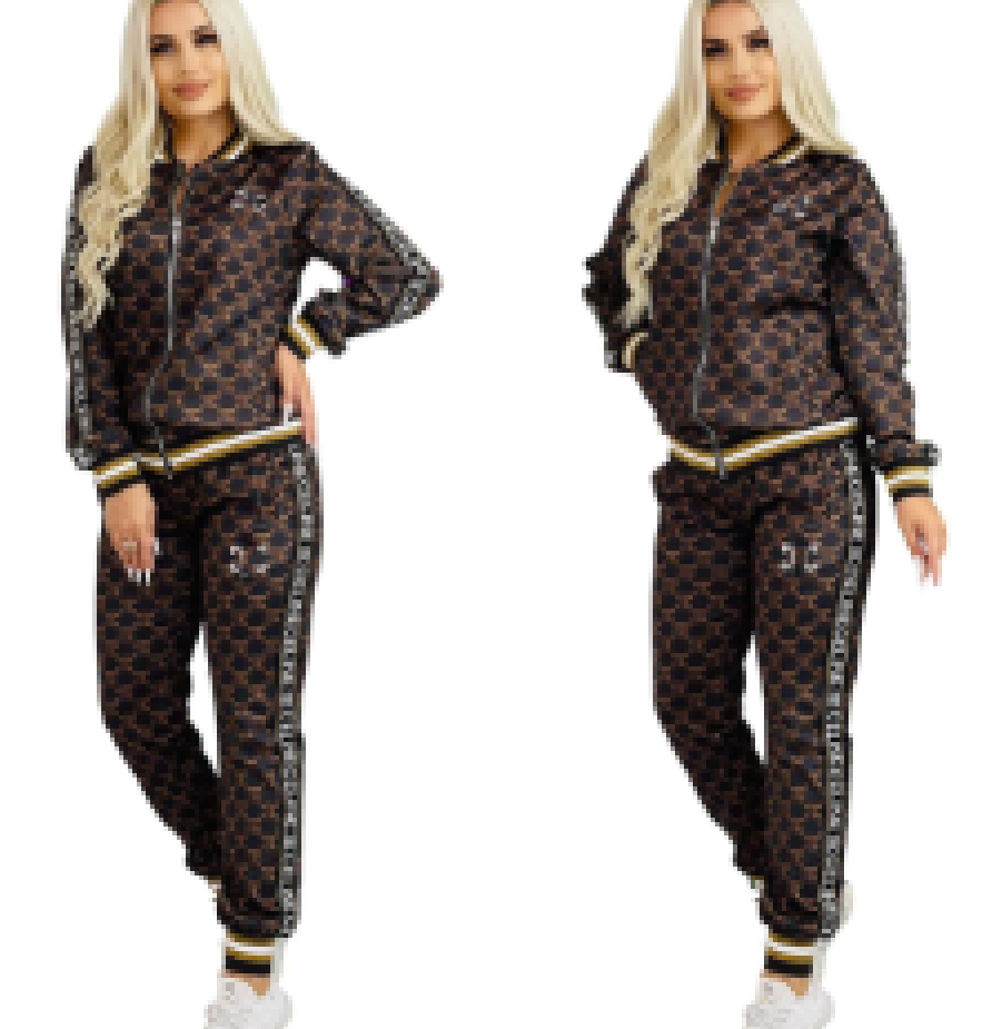 Designer Tracksuits For Women's Zipper jacket Hip Hop Letter Print Two Piece Pants Sweatshirt Set Womens joggingsuit