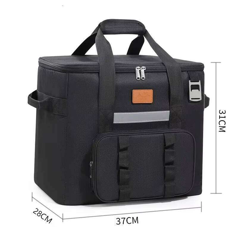 32L Thermal Food Carrier Women Large Insulated Cooler Tote with Zipper Portable Leakproof Picnic Bag for Camping Beach