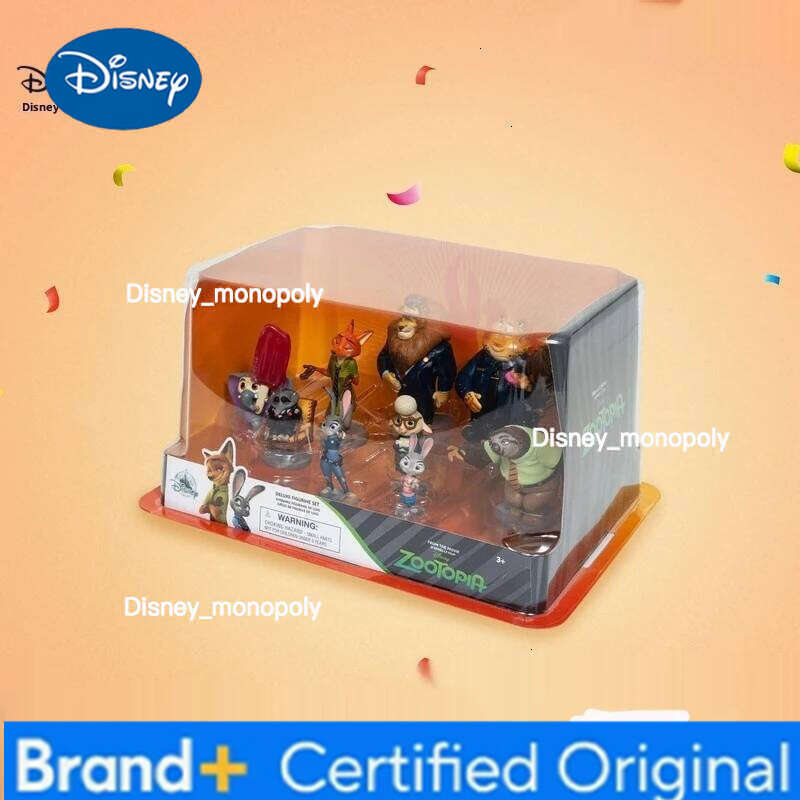 Disney Zootopia Nick Wilde And Judy Hopps Figure Toy Set Collectible Model Ornament Gift Box for Kids Birthday Present H260105 H260105