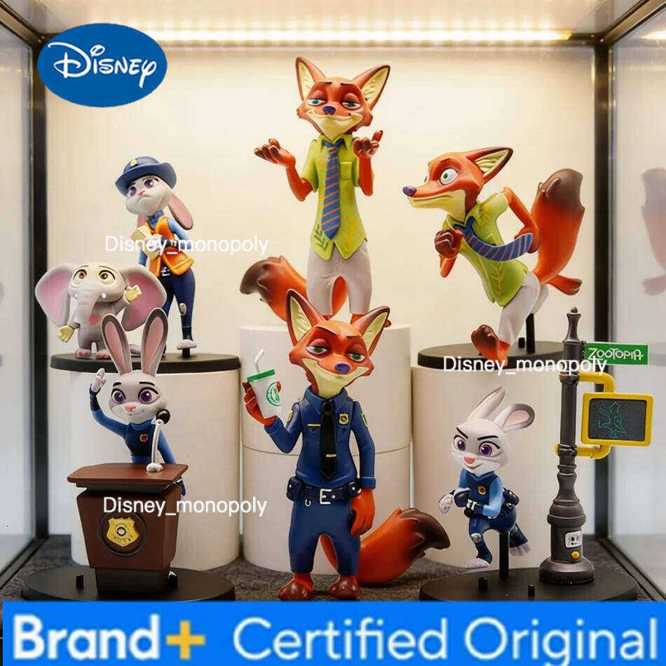 Disney In Stock Hot Zootopia 2 Collectible Figure Set Officer Judy & Nick Wilde Premium Toy Statue Perfect Kids Gift H260105 H260105