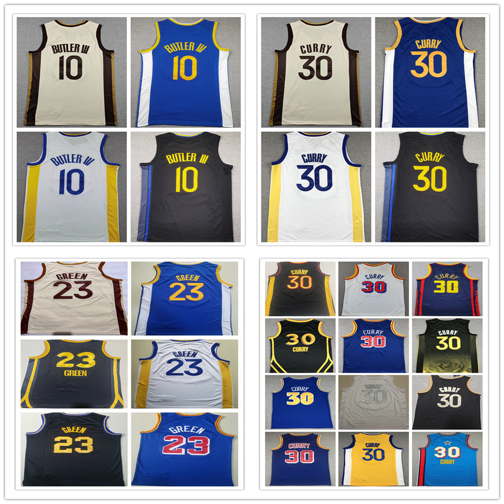Men's Stephen Basketball Jersey 30 Curry Draymond 23 Green Jimmy 10 Butler III All Stitched
