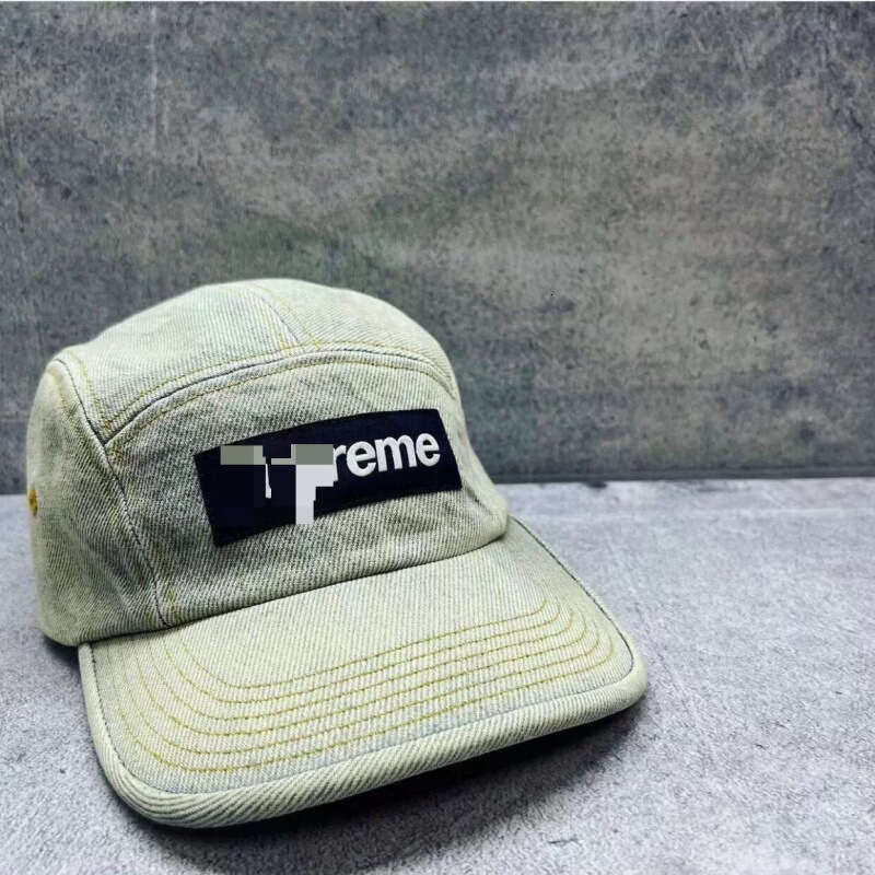 2026 New Designer Sup Ball Caps Letter Leopard Print Men Hip Hop Skateboard Baseball Cap With Tannin Leather Buckle Denim Casual Supremely Hat 374 design