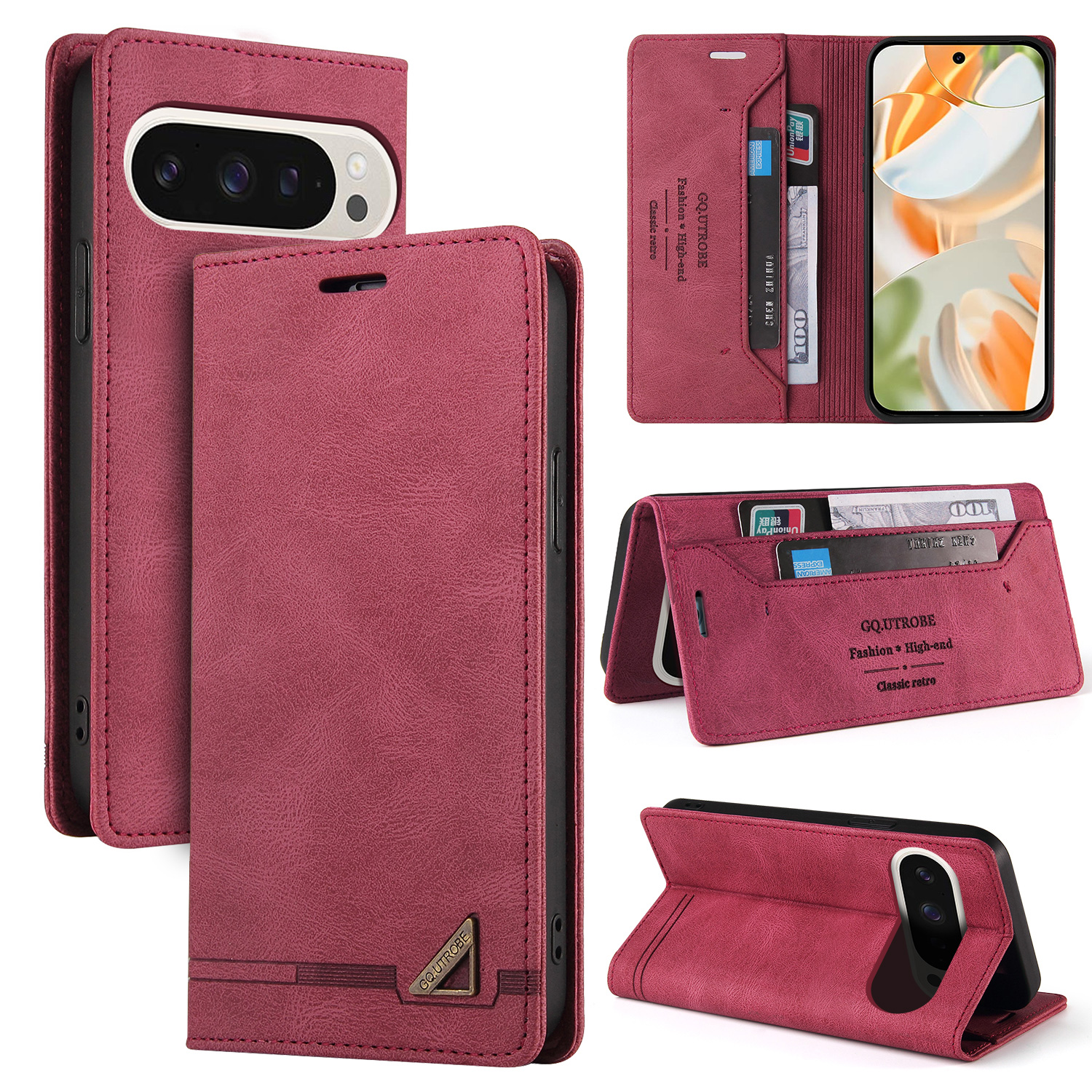 Phone Cases For Google Pixel 10A 10 9 9A 8 8A 7 Pro XL Wallet Retro Leather Anti theft Case Cover Fundas
