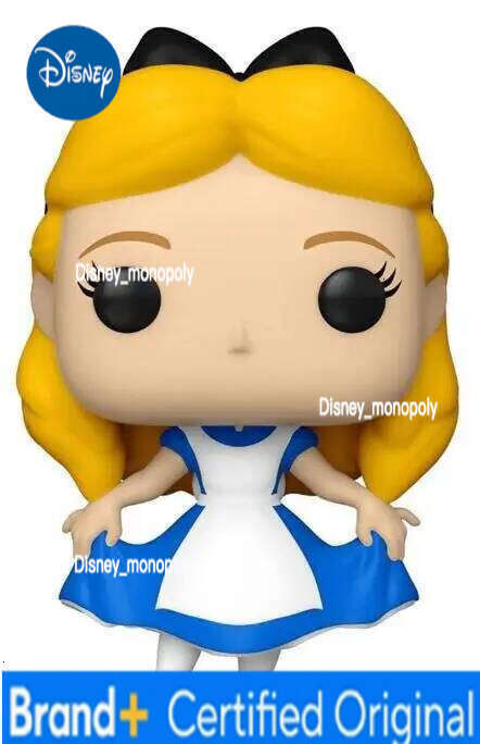 Disney in Wonderland 70th Mad Hatter Queen of Hearts Alice Curtsying Vinyl Action Figures Collection Model Toys for Children H260105