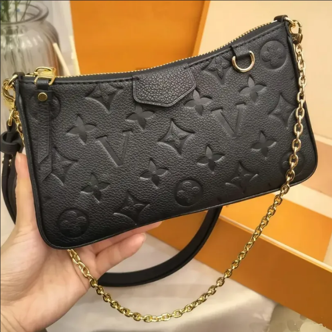 Designer Bag Women Genuine Leather Embossed Crossbody Old Flower Chain Handbags louisities vittonn Luxury viitton Shoulder bag Letters Stripe Armpit Bag Purse