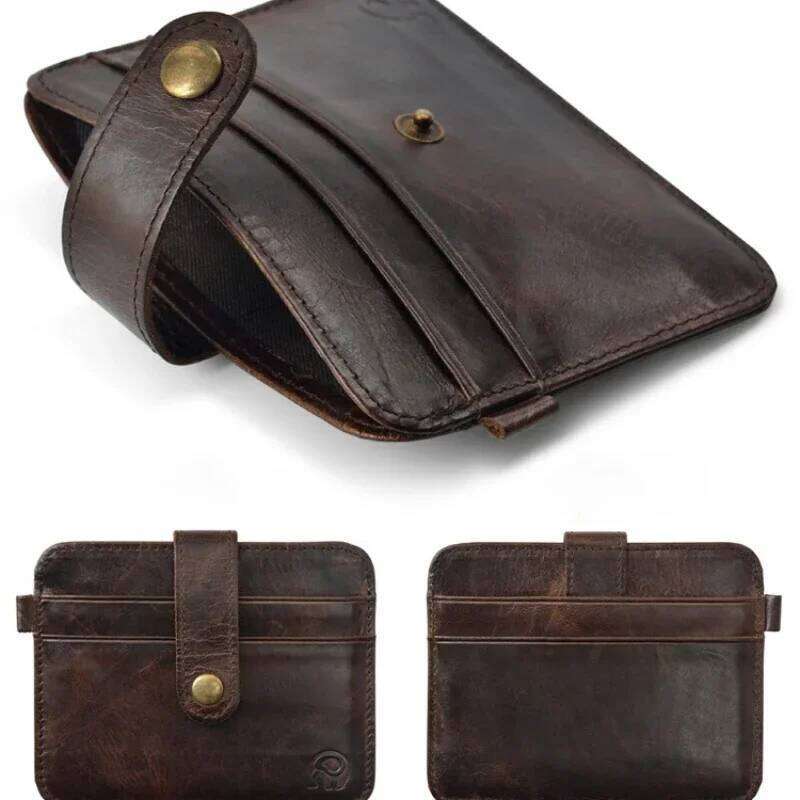 Men Genuine Leather Slim Male Small Purse Mini Money Bag Walet Thin Portomonee Carteras Man's Wallet Card Holder