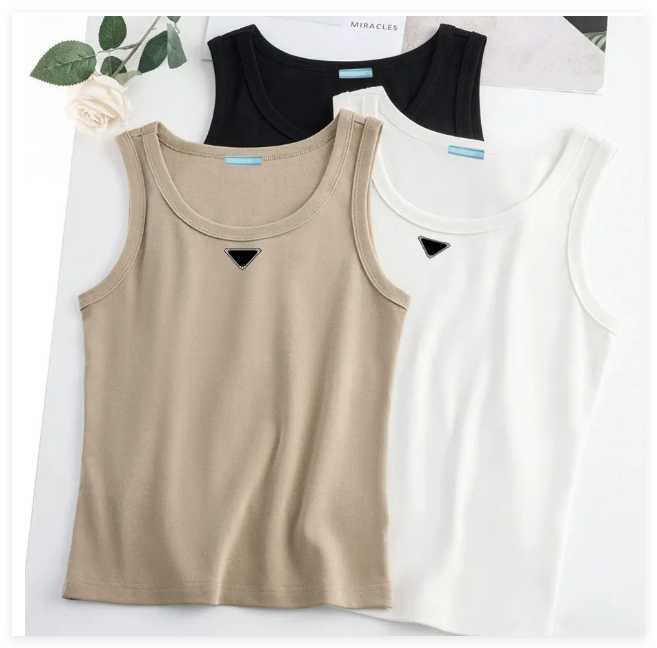 Womens Tank Top Summer Slim Sleeveless Camis Croptop Outwear Elastic Sports Knitted Breathable Tanks 03