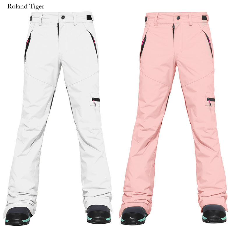 Roland Tiger Snowy Style Slim Fit Double Board Snowboard Pants for Women and Men, Waterproof Windproof Warm Snow Pants, Slim Fit Ski Suit