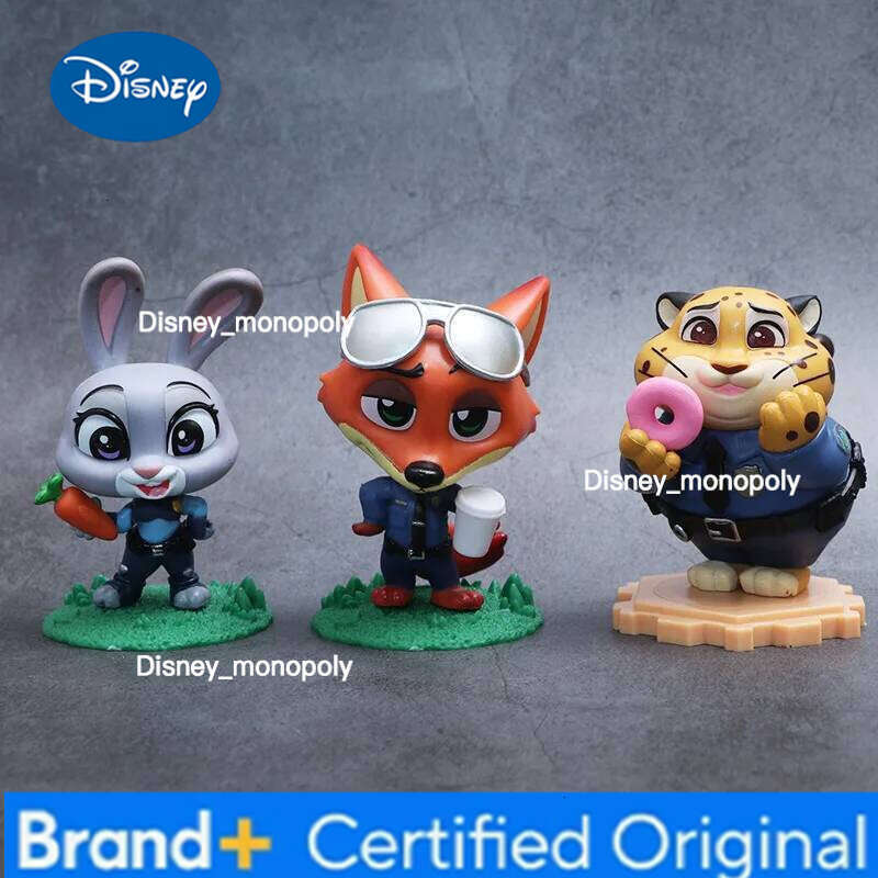 Disney 8pcs Zootopia Anime Cute Nick Judy Action Figure Doll Cartoon Collection Model Toy Desktop Ornaments Gifts H260105