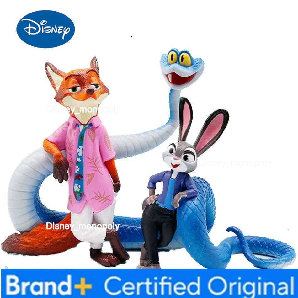 Disney New 18CM Crazy Animal City Judy Hopps Nick Wilde PVC Action Figurine Model Anime Desk Ornament Cartoon Doll Christmas Gifts H260105 H260105