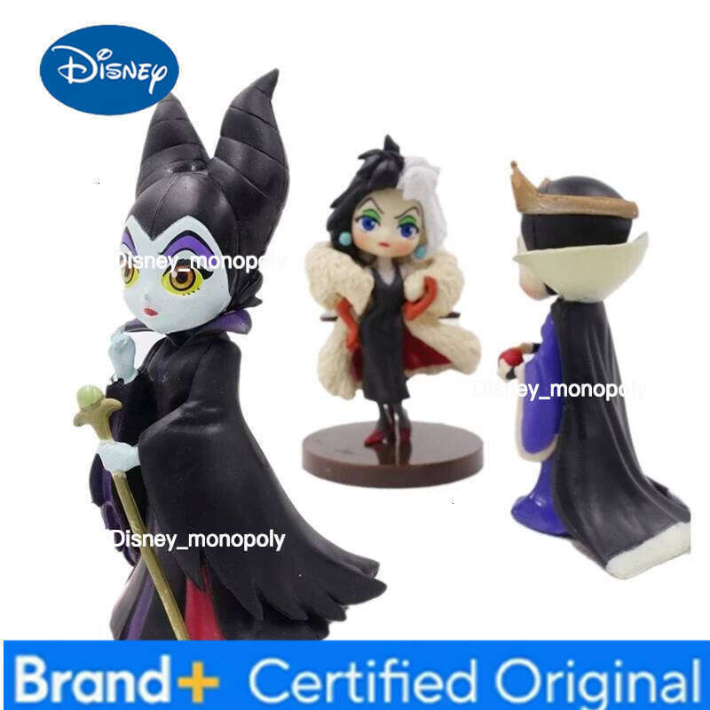 Disney 3pcs/set Q posket Petit Villains Maleficent Vinyl Action Figure Collection Model Doll Toys for Children Christmas Gift H260105 H260105
