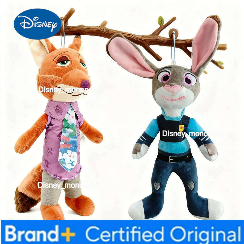 Disney Zootopia Character Plush Toys - Nick Wilde&Judy Hopps Stuffed Animals | Soft Cartoon Dolls, Pefect Birthday Gift for Kids & Fans H260105 H26010