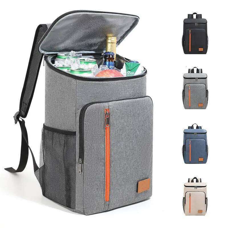 18L Portable Thermal Lunch Bag Food Box Durable Waterproof Cooler Ice Insulated Case Camping Dinner Storage Oxford Backpack