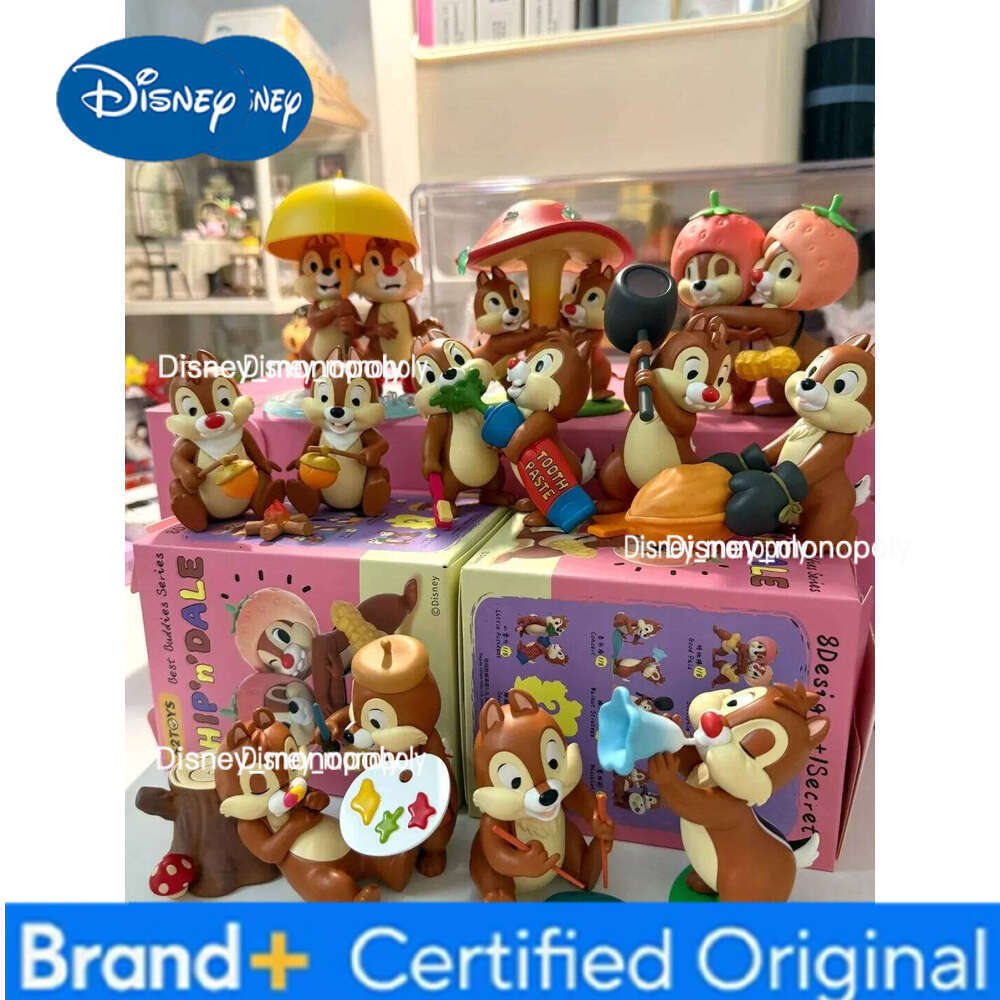 Disney Chip And Dale Brothers Good Series Blind Box Figure Toy Kawai Desktop Decorate Ornaments Kid Toys Birthday Gifts H260105