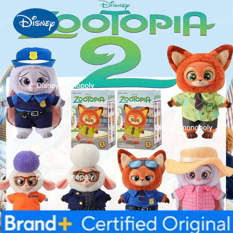 Disney Zootopia 2 Blind Christmas Cute Nick Judy Action Figure Plush Vinyl Doll Mystery Box Anime Figures Cartoon Collection H260105 H260105