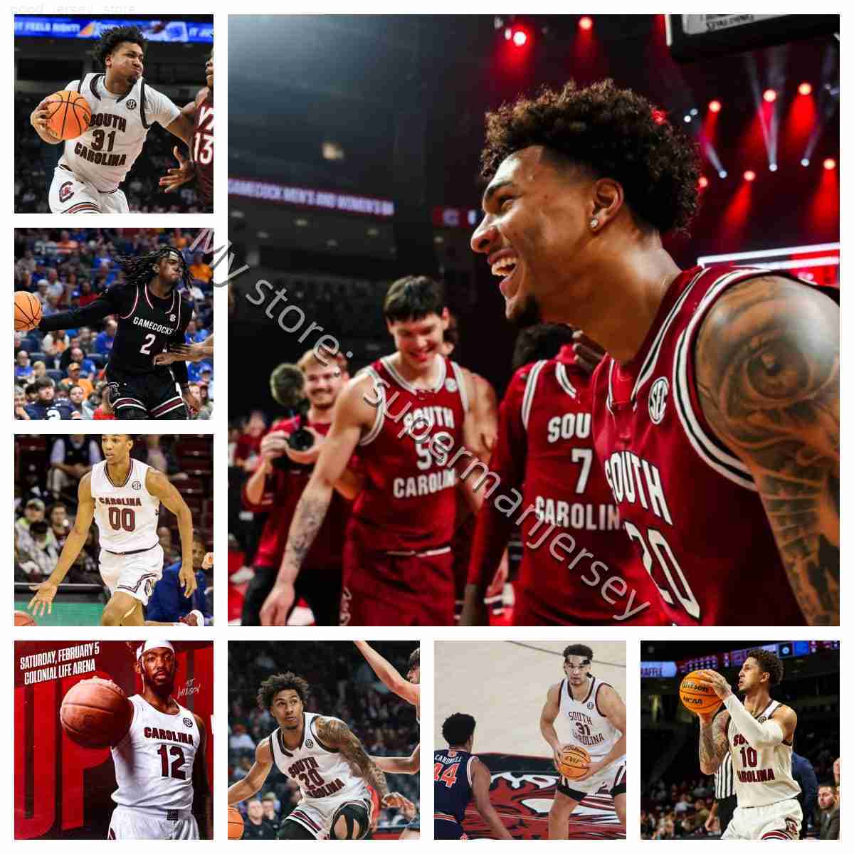 2025-26 South Carolina Gamecocks College basketball jersey Yarmah Walker Stute Strong Sparkman Sharavjamts Scott Polk Knox Kapic Johnson Essandoko Ellis Butler