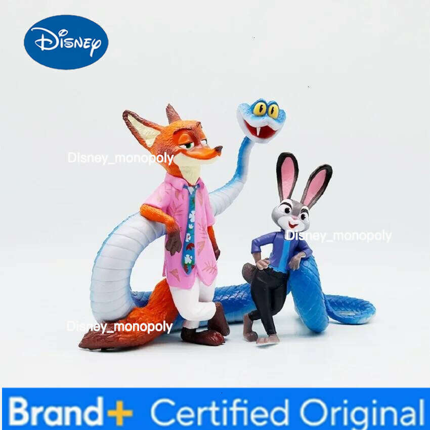 Disney Judy and Nick Zootopia 2 Movie Accessories Handmade Model Toy Snake Gary Anime Cartoon Fashion Car Desktop Ornament Gift H260105 H260105