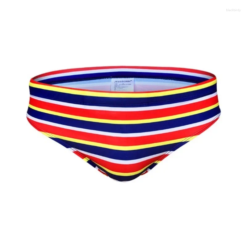 Men's Swimwear Sexy Stripes Swimming Trunks Summer Quick Drying Breathable Swim Suit Low Wait Briefs Bikini Sports Surfing Beach Shorts Z260314