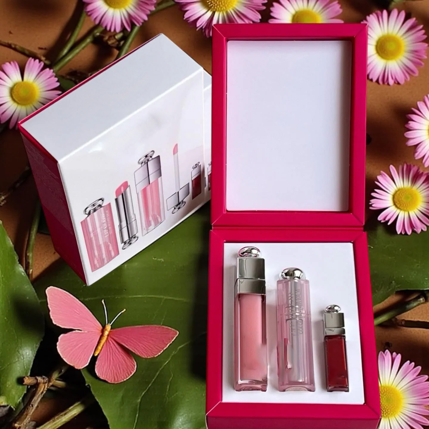 Brand New Valentine's Day Limited Lip Care Trio | 3.2g Lipstick 001# + 6ml Plumping Gloss 001# + 2ml Mini Gloss 038#