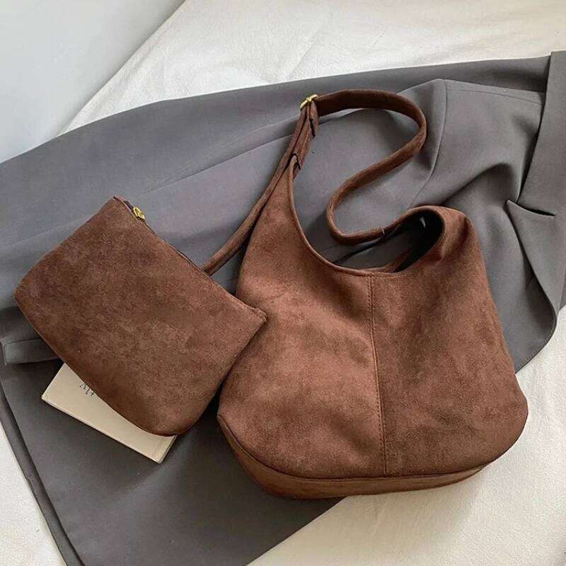 Women's High Capacity Pu Leather Shoulder 2026 Winter New Fashion Retro Hobo Bag Luxury Brand Designer Handbags and Purses