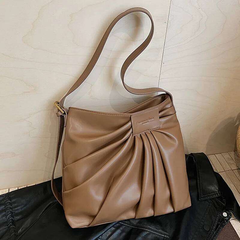 Angel Kiss PU Leather Womens Crossbody Simple Solid Color Shoulder Bag Casual Versatile Underarm Handbag for Everyday Use 1100368158