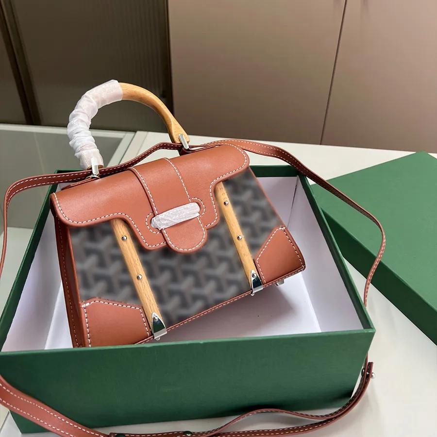 Womens Handbag Wooden Handle Bag Luxury Shoulder Bags Classic Women Color Blocked Plaid Letter Tote Bag Women Elegant Bag Fashion Casual Crossbody Bag