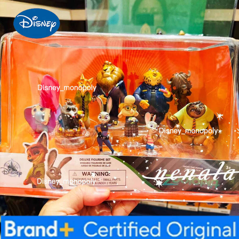 Disney Zootopia Nick Wilde And Judy Hopps Figure Toy Set Collectible Model Ornament Gift Box for Kids Birthday Present H260105 H260105