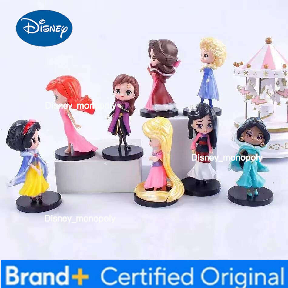 Disney Princess Ariel Rapunzel Cinderella Anna Elsa Belle Sofia Snow White Mulan The Little Mermaid Figure Toys Kid Gift H260105 H260105