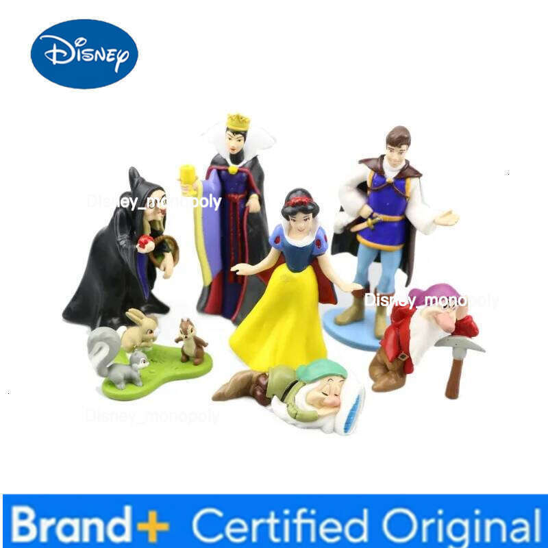 Disney 8Pcs/Set Cartoon Cute Seven Dwarfs And Princess Snow White Doll Collection Toy Decor Kids Friends Birthday Gifts H260105 H260105