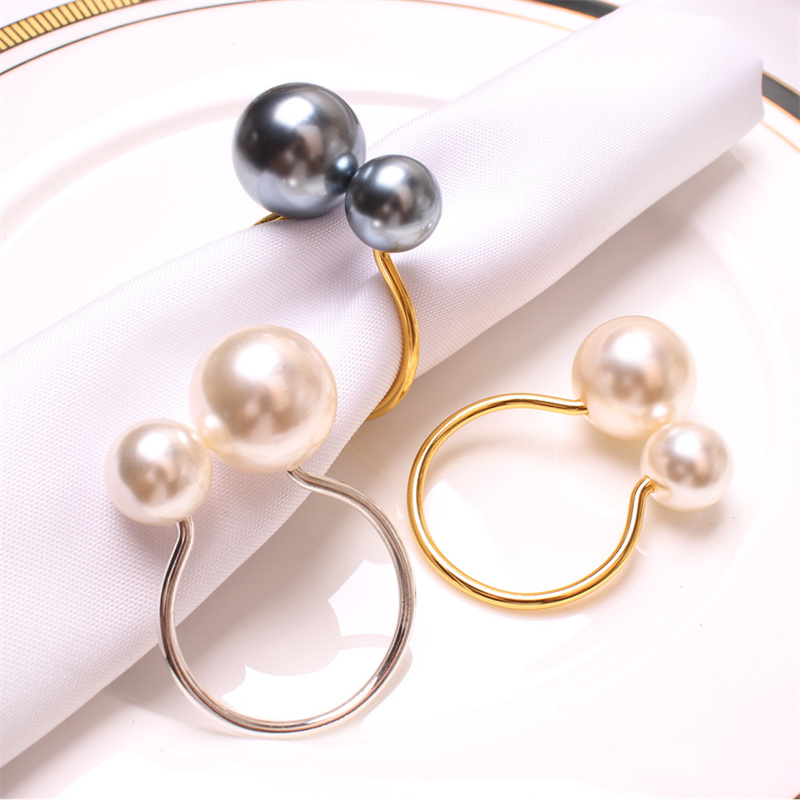 Elegant Napkin Ring Wed Pearl Napkin Ring Holder