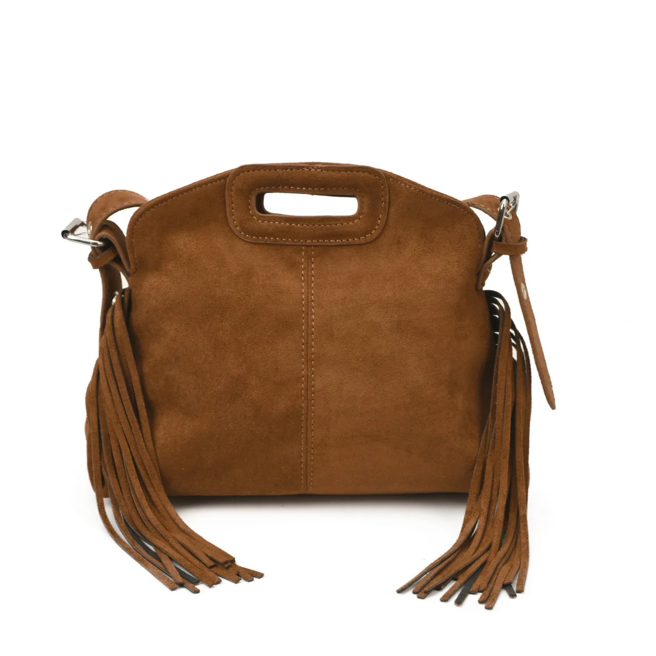 French Style Suede Handbag for Women Vintage Single Shoulder Bag with Tassels Commuter Handbag and Crossbody Bag 260104