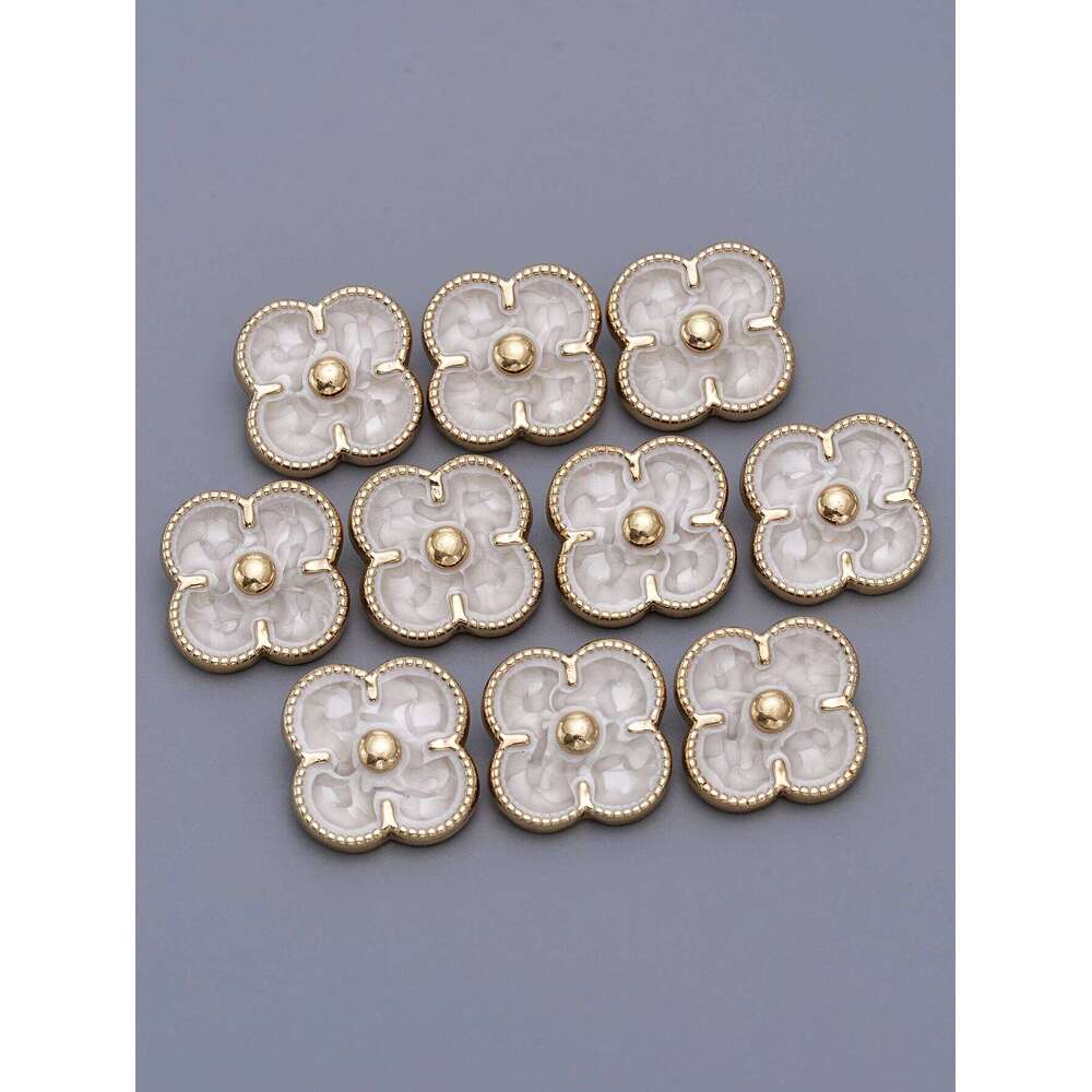 6Pcs 17/21/23mm Metal Flower Buttons for Clothing Dress Women Coat Handmade DIY Sewing Button Luxury Decorative Accessories