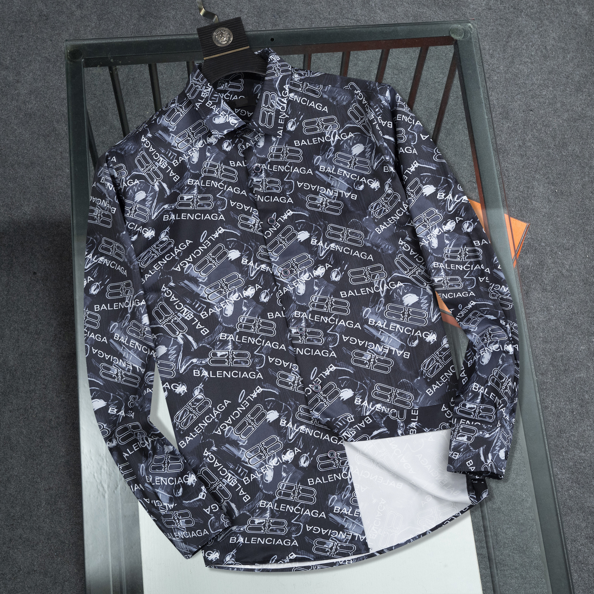 Men's Metal Buckle Shoulder Strap Mens Long-sed Shirt Slim Casual Business Formal Dress Shirts Sexy Social Party Clothing 02