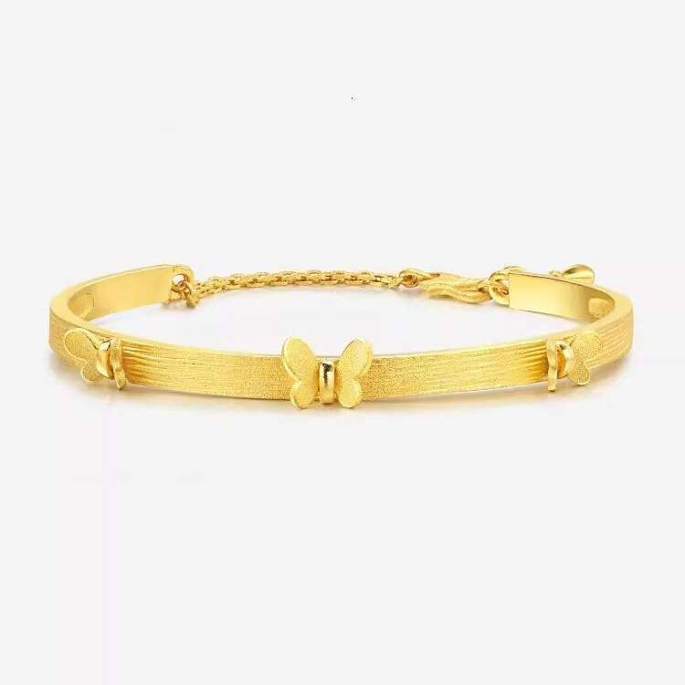 Butterfly Wide Chain for Wedding and Engagement gold Versatile Elegant Bracelet Women's Jewelry