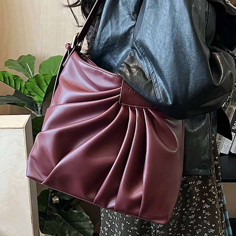 Angel Kiss PU Leather Womens Crossbody Simple Solid Color Shoulder Bag Casual Versatile Underarm Handbag for Everyday Use 1100368158