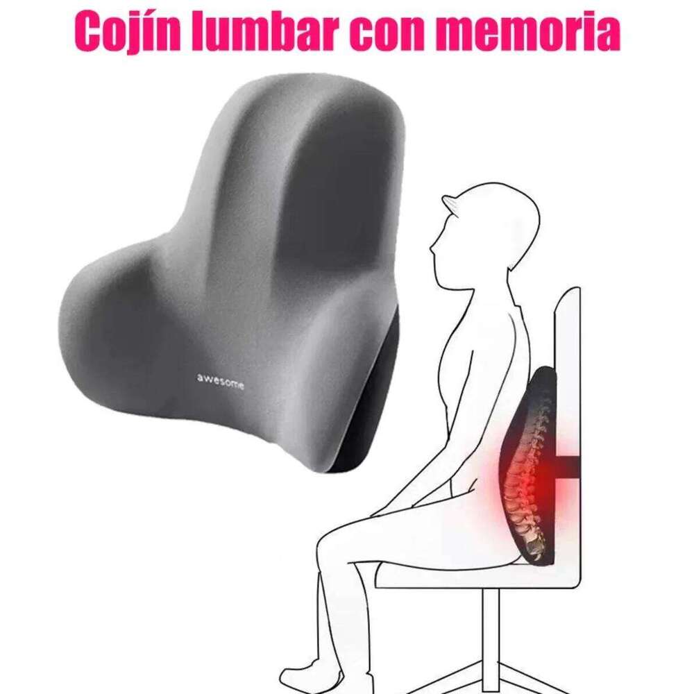 Memory Foam Lumbar Back Cushion for Car Office Gaming Chairs and Postpartum Waist Support Multi Functional Pain Relief 26N0102