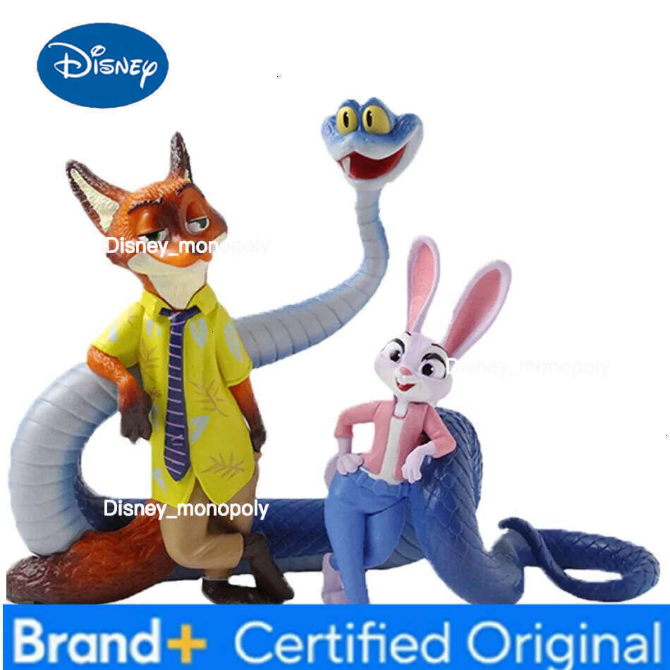 Disney New 18CM Crazy Animal City Judy Hopps Nick Wilde PVC Action Figurine Model Anime Desk Ornament Cartoon Doll Christmas Gifts H260105 H260105
