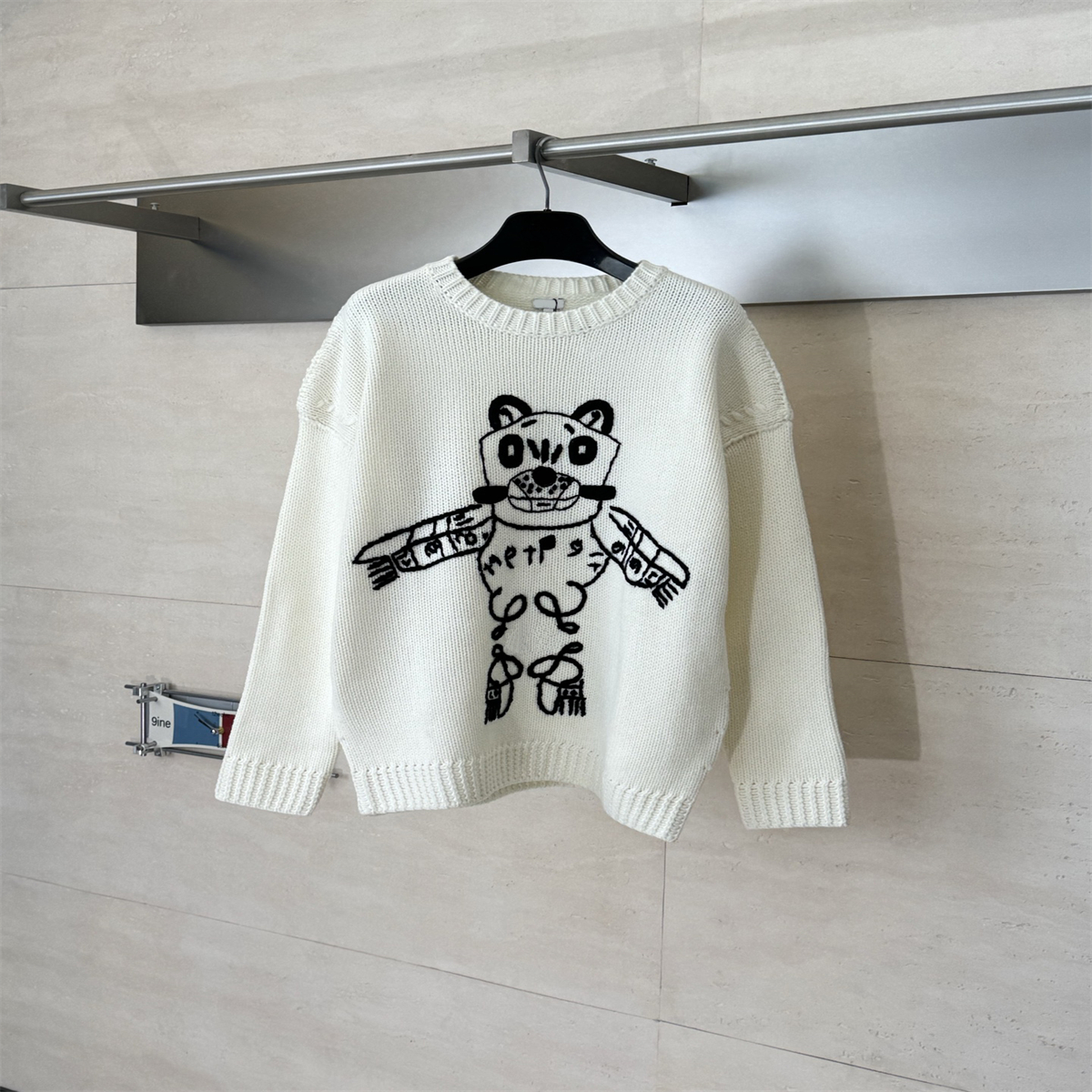 Men's Plus Size Hoodies & Sweatshirts New jacquard letter knitted sweater in autumn / winter knitting machine e Custom jnlarged detail crew neck cotton G6104D1