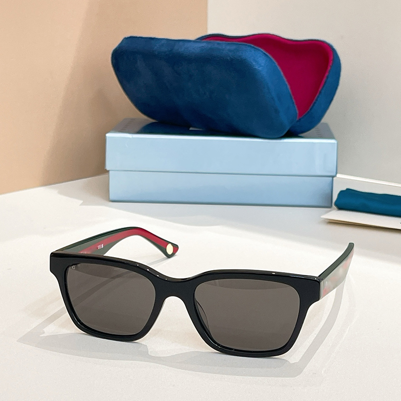 Designer Sunglasses For Women GG 1641 Square Sunglasses Mens Block Colour Acetate Grey Lenses Shades Y2K Trendy Daily Outfit G Luxury Brand Glasses
