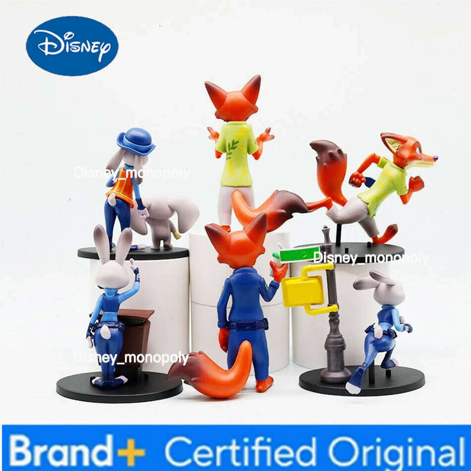 Disney In Stock Hot Zootopia 2 Collectible Figure Set Officer Judy & Nick Wilde Premium Toy Statue Perfect Kids Gift H260105 H260105