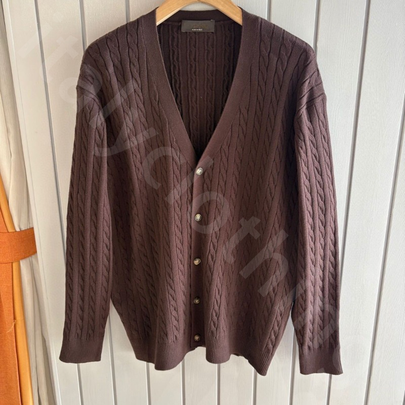 Luxury Designer Autumn and Winter Twist Knit Cardigans for Men and Women Vintage Sweater Coat Loose Tops L1289