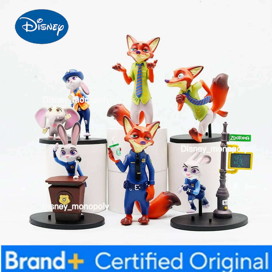 Disney In Stock Hot Zootopia 2 Collectible Figure Set Officer Judy & Nick Wilde Premium Toy Statue Perfect Kids Gift H260105 H260105