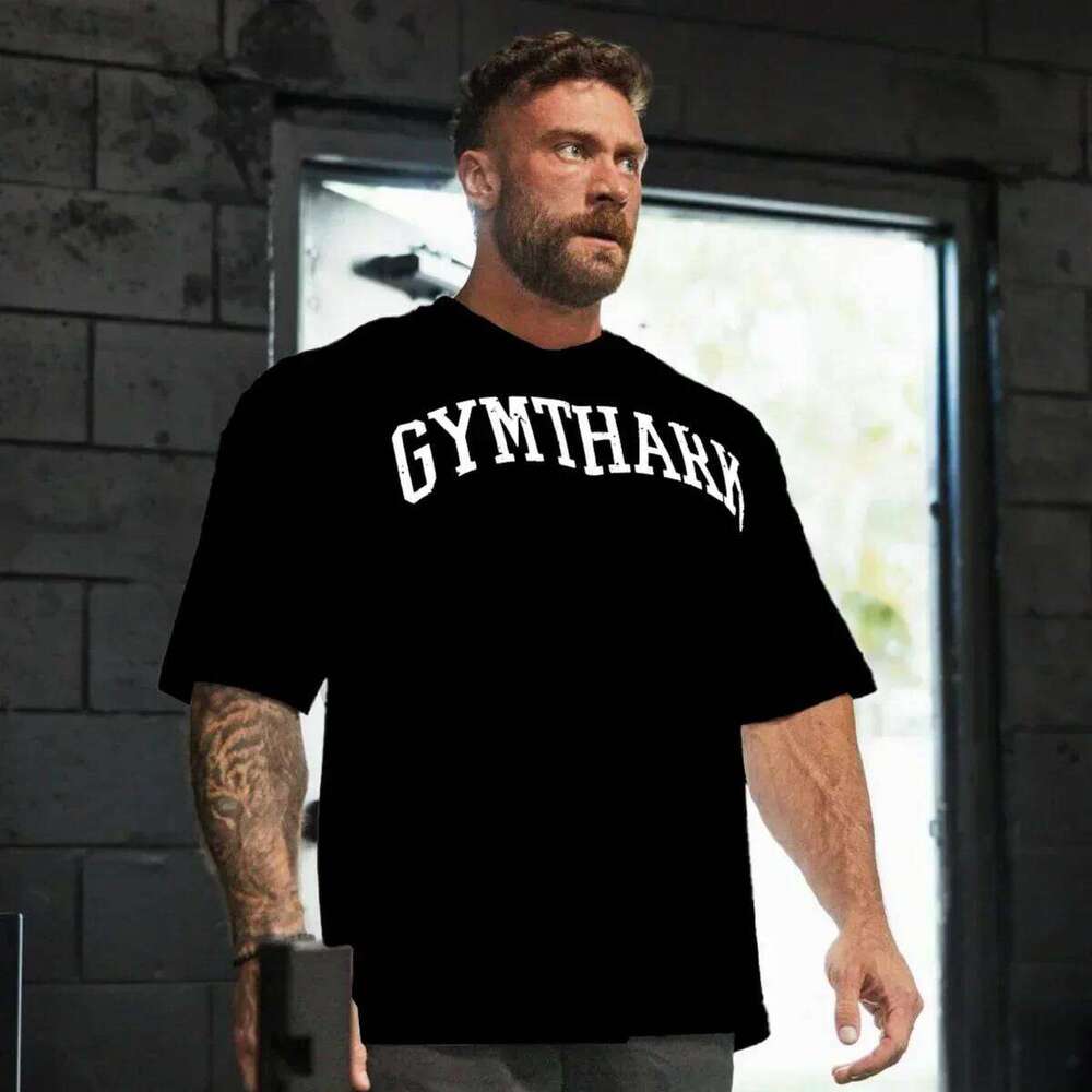 T Men's Gym Extra Large T-shirt GYMTHARK Pattern Street Wear Casual Sports Top Autumn and Winter Multiple Sizes, Quick Shipping C260105